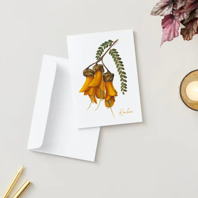 NZ Native - Kowhai Greeting Card