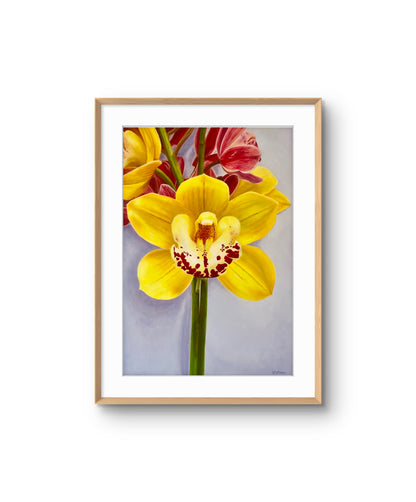 Sticking together - yellow Orchid Limited Edition Print