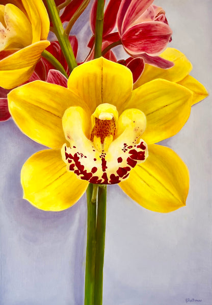 Sticking together - yellow Orchid Limited Edition Print